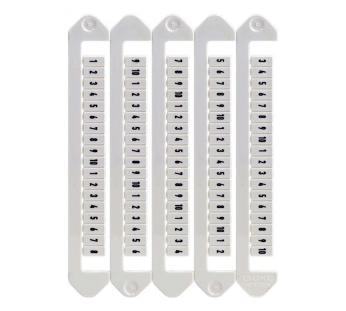 Маркировка для клемм, ширина 5 мм, от 1 до 10, горизонтальная ориентация  NUTB-5-1-10H  DKC