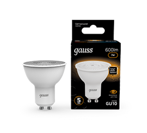 Лампа светодиодная LED 7Вт GU10 220В 2700К MR16  101506107  Gauss