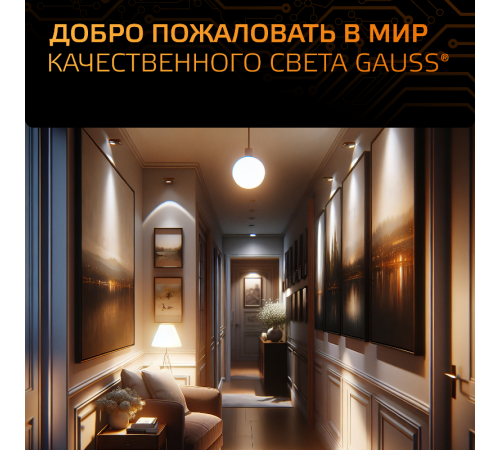 Лампа светодиодная Black LED G95 E27 16W 1360lm 3000K  105102116  Gauss