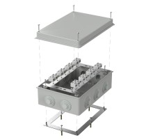 Коробка огнестойкая для о/п 40-0330-FR6.0-4-16-Р Е15-Е60 RAL7035 260х175х90 (7 шт/кор) серая  40-0330-7035-FR6.0-4-16-Р  Промрукав