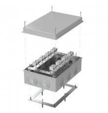 Коробка огнестойкая для о/п 40-0330-FR6.0-4-16-Р Е15-Е60 RAL7035 260х175х90 (7 шт/кор) серая  40-0330-7035-FR6.0-4-16-Р  Промрукав