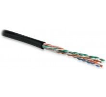 Кабель витая пара UUTP4-C5E-S24-OUT-PE-BK-100 (100м)неэк.U/UTP,кат.5e,4п.(24AWG),одн.(solid),внеш.,PE,-40°C - +60°C,черн.  49127  Hyperline