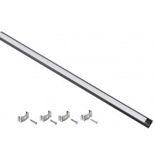 Профиль алюминиевый для LED ленты 1607 прям. 2м к-т опал черн.  LSADD1607-SET1-2-N1-1-K02  IEK