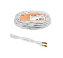 Ретро провод "Эко" 2х2,5 витой ГОСТ белый (10м)  SQ2801-0302  TDM