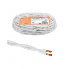 Ретро провод "Эко" 2х2,5 витой ГОСТ белый (10м)  SQ2801-0302  TDM