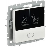 BRITE Кнопка звонка с инд. отел. 10А ВС10-1-9-БрБ бел.  BR-V14-2-10-K01  IEK