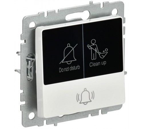 BRITE Кнопка звонка с инд. отел. 10А ВС10-1-9-БрБ бел.  BR-V14-2-10-K01  IEK