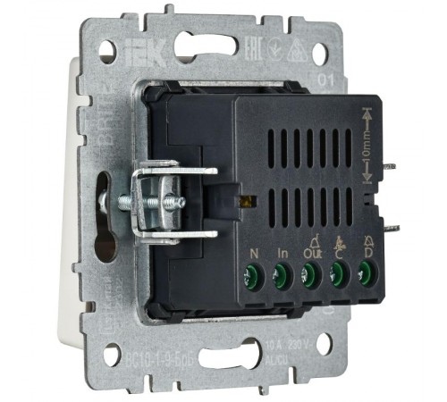 BRITE Кнопка звонка с инд. отел. 10А ВС10-1-9-БрБ бел.  BR-V14-2-10-K01  IEK