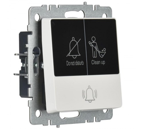 BRITE Кнопка звонка с инд. отел. 10А ВС10-1-9-БрБ бел.  BR-V14-2-10-K01  IEK