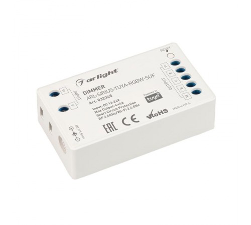 Диммер ARL-SIRIUS-TUYA-RGBW-SUF (12-24V, 4x4A, 2.4G) (Arlight, IP20 Пластик, 3 года)  032345  Arlight