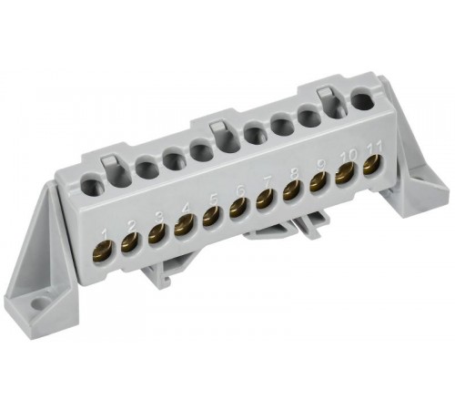 TEKFOR Шина L "фаза" в комбинированном DIN-изоляторе "Стойка" 6х9-11-Ср  TF-NN10-11-DP-K03  IEK