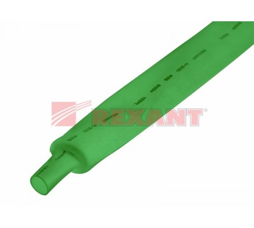Термоусадка 25,0 / 12,5 мм, зеленая (1м)  22-5003  REXANT