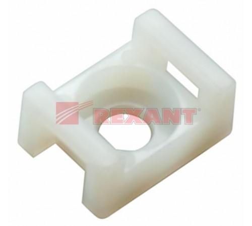 Площадка для крепления стяжки (ПС-2) 22x16 мм, белая, упаковка 100 шт.  07-2102  REXANT
