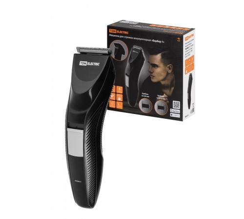 Машинка для стрижки аккумуляторная "Барбер 1", 2 гребня (3/6 мм и 9/12 мм), две скорости,  SQ4016-0001  TDM