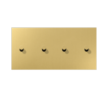 Центральная плата, 2 поста, для горизонтальной установки, тумблеры 2+2, конус; металл; латунь classic; LS1912  ME12-250CK25  Jung