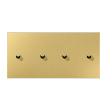 Центральная плата, 2 поста, для горизонтальной установки, тумблеры 2+2, конус; металл; латунь classic; LS1912  ME12-250CK25  Jung