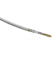 SFUTP4-C5E-S24-IN-LSZH-WH-305 (305 м) Кабель витая пара SF/UTP, категория 5e, 4 пары(24 AWG),одножил. (solid) LSZH 444631  Hyperline