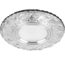 Светильник точечный встраиваемый под лампу, с LED подсветкой CD907 15LED*2835 SMD 4000K, MR16 50W G5.3, белый, хром  28850  FERON