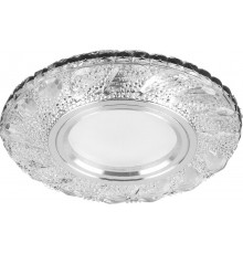 Светильник точечный встраиваемый под лампу, с LED подсветкой CD907 15LED*2835 SMD 4000K, MR16 50W G5.3, белый, хром  28850  FERON