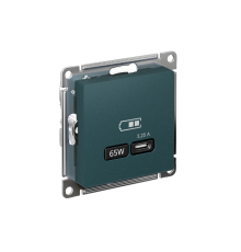 AtlasDesign Изумруд USB Розетка тип-C 65W высокоскоростной заряд QC PD  ATN000827  SE