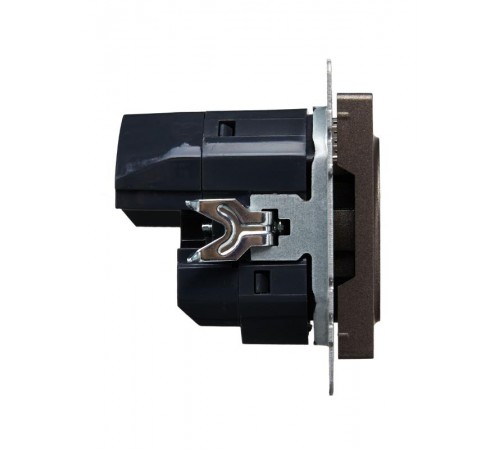 BRITE Розетка с заземлением со шторками 16А с USB A+C 18Вт РЮш11-1-БрТБ темная бронза  BR-R14-16-U22-018-K45  IEK