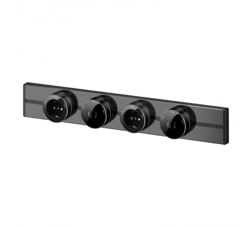 MultiTrack Антрацит Розетка 2хUSB (тип А+С) 18Вт, 5В/3А Антрацит MTK13003B SE