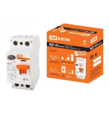 Выключатель дифференциальный (УЗО) ВД1-63 2п 40А 30мА тип A  SQ0203-0078  TDM