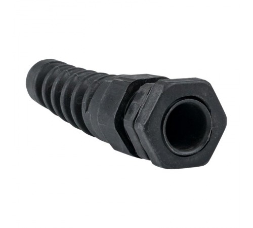 Сальник PG9 черн. IP54 гибкий отвод, d отверстия 15мм, d проводника 4-8мм EKF PROxima  plc-pg-9-g  EKF