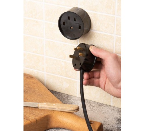 Разъем РШ-ВШ 32А 380В 3P+PE (ОУ) карболитовый черный EKF PROxima  AS-380-O-04  EKF