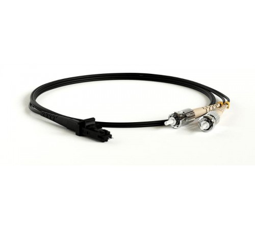 Патч-корд FC-D2-50-MTRJM/PR-ST/PR-H-3M-LSZH-BK волоконно-оптический (шнур) MM 50/125, ST-MTRJ(папа), 2.0 мм, duplex, LSZH, 3 м  27931  Hyperline