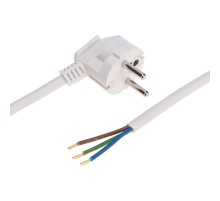 Шнур электрический с вилкой ПВС 3х1,5 мм2 2м (белый)  11-1327  REXANT