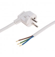 Шнур электрический с вилкой ПВС 3х1,5 мм2 2м (белый)  11-1327  REXANT