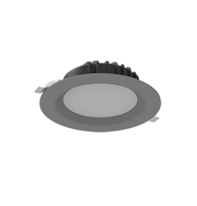 Cветильник светодиодный Downlight круглый встраиваемый 190*70 мм 16W 4000K IP54 RAL7045 серый муар  V1-R0-H0083-10000-4401640  VARTON