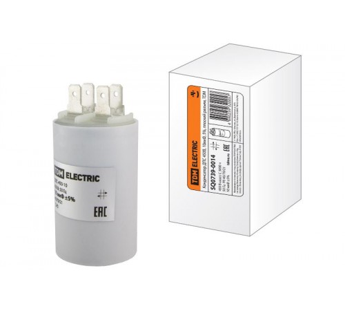 Конденсатор ДПС 450В, 10мкФ, 5%, плоский разъем  SQ0739-0014  TDM