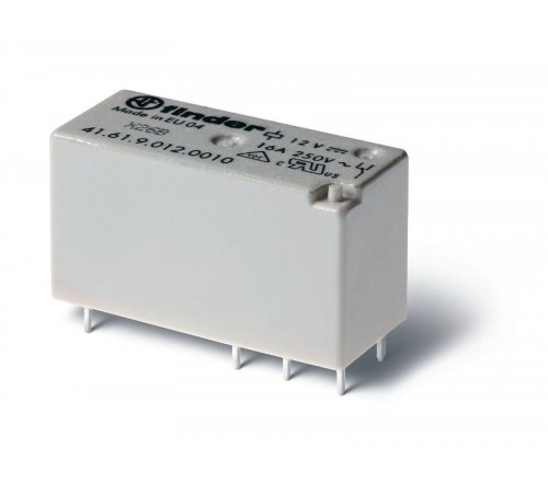 Низкопрофильное миниатюрное электромеханическое реле; монтаж на печатную плату; выводы с шагом 5мм; 1CO 16A; Контакты AgNi  416190060011  Finder