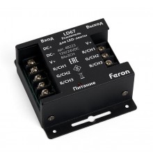 Усилитель для светодиодной ленты, RGB, 24А12-24V, LD67 FERON  48223  FERON