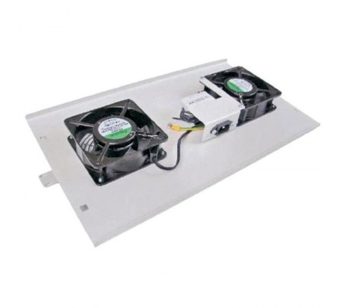 Вентиляторная панель с выключателем и термостатом 2 модуля серая  FM35-22M  ITK