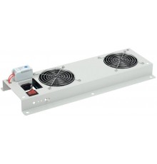 Вентиляторная панель с выключателем и термостатом 2 модуля серая  FM35-22M  ITK