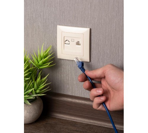 Валенсия розетка компьютерная RJ-45 1-местная кремовая EKF PROxima   EWK01-035-20   EKF