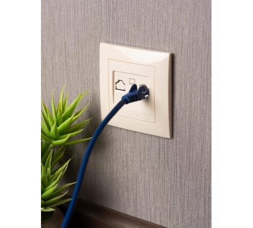 Валенсия розетка компьютерная RJ-45 1-местная кремовая EKF PROxima   EWK01-035-20   EKF