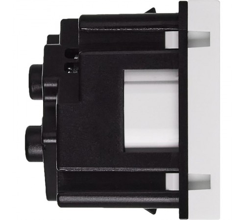 Розетка с заземлением, винтовые зажимы - со шторками 16А 250В - 45°- 2 модуля - белый  4521052  Daccord