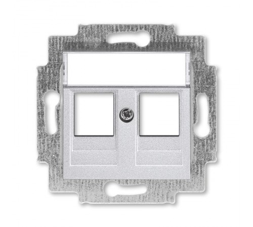 ABB Levit Серебро Накладка с суппортом для информационных разъёмов  5014H-A01018 70  2CHH291018A4070  ABB