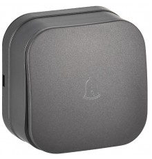 GLORY Выключатель 1-клавишный самовозвратный о/у 10А ВСс20-1-0-ХСм сталь матовый  EVH14-K46M-10  IEK