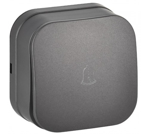 GLORY Выключатель 1-клавишный самовозвратный о/у 10А ВСс20-1-0-ХСм сталь матовый  EVH14-K46M-10  IEK