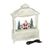 Декоративный фонарь с эффектом снегопада и подсветкой Рождественский лес , белый  501-165  NEON-NIGHT