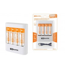 Устройство зарядное 3044Н (300 mA 4 слота АА/ААА 2 кан.+4xAA2500 USB)  SQ1702-0105  TDM