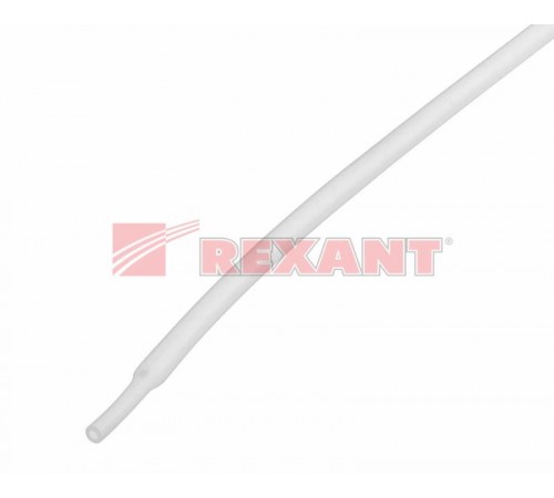 Термоусадочная трубка 1,5/0,75 мм, белая, упаковка 50 шт. по 1 м  20-1501  REXANT