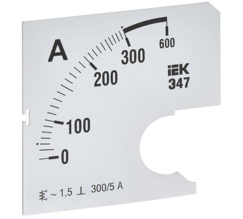 Шкала смен. для амперметра Э47 300/5А-1,5 72х72мм  IPA10D-SC-0300  IEK