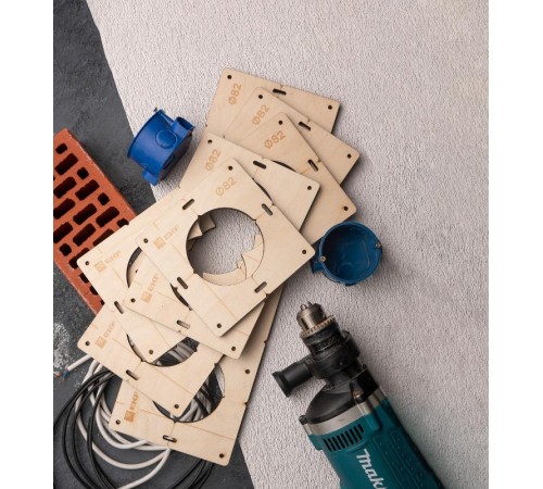 Комплект шаблонов для подрозетников диаметром 82 мм EKF Expert  sh-d82-k  EKF