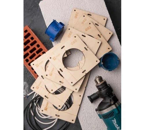 Комплект шаблонов для подрозетников диаметром 82 мм EKF Expert  sh-d82-k  EKF